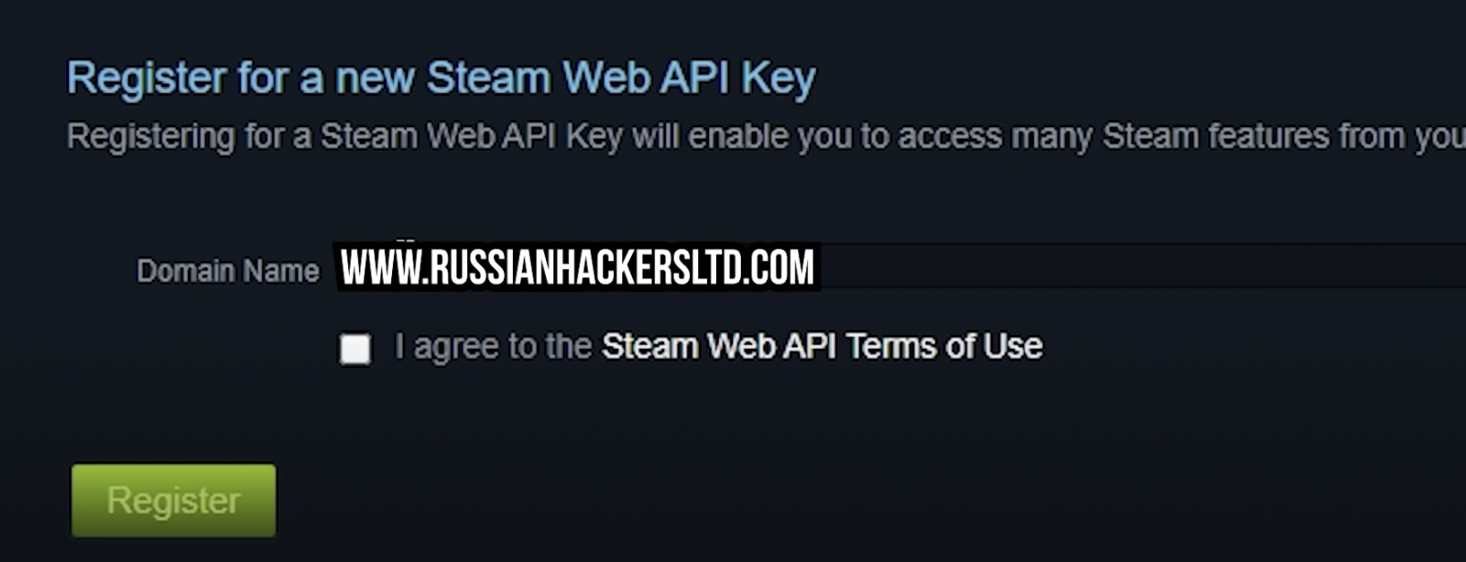 Steam Web API key showcase image